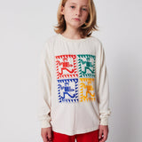 Bobo Choses Rainbow Mr Pencil Tricou cu mânecă lungă Offwhite