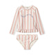Liewood Costum de baie pentru fete Două piese Dagny Y/D dungă Sorbet rose / Creme de la creme
