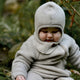 Mikk Line Balaclava pentru copii din lână merino Melange Offwhite