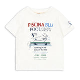 Konges Slojd Tricou cu mânecă scurtă pentru copii Era Off White/Piscina