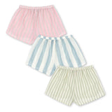 Konges Slojd pantaloni scurți pentru fete Asli Basil/Orchid/Bleu Stripe 3-pack