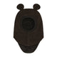Huttelihut Cagulă din lână pentru copii cu urechi Dark Brown Melange