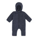 Huttelihut Salopetă din lână merino cu glugă Ombre Blue Melange