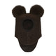 Huttelihut Cagulă copii cu ciucuri din alpaca Dark Brown Melange