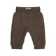 Huttelihut Pantaloni bebeluși din fleece de lână merino Brown Melange