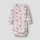 Lil Atelier Body bebeluși Slim cu imprimeu Apple Rose, Hushed Violet