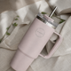 AYA&IDA Cană termică cu pai 885 ml Soft Rose
