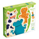 Djeco Puzzle magnetic din lemn Animale