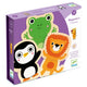 Djeco magnet din lemn puzzle jigsaw Safari