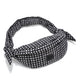 La Millou doamnelor poliester rinichi centura BLACK VICHY