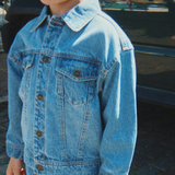 Konges Slojd Jachetă din denim pentru copii Magot Denim Blu