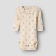 Lil' Atelier Baby Body Slim maneca lunga Novelle Peach Flower NBFRACHELLO