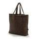 La Millou Shopper Bag Ortalion Quilted Mummy Bag cu buzunar Leopard Choco