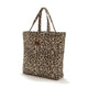 La Millou Shopper Bag Ortalion Quilted Mummy Bag cu buzunar Leopard Cream