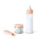 Tiny Harlow Tiny Tummies păpușă hrănire set castron și lingură, și sticla de lapte
