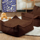 Wigiwama Pouf pătrat pentru copii Warm Hazel Square Ottoman