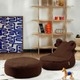 Wigiwama Pouf rotund pentru copii Warm Hazel Ottoman