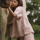 Lil' Atelier Tricou lung pentru fete Peach Whip NMFDAYNA