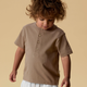 Lil' Atelier tricou cu mânecă scurtă Len Loose Top Coca Mocha NMMDOLAN
